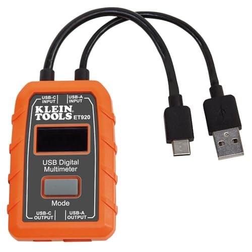 KLEIN TOOLS Dijital USB ölçüm cihazı, USB-A ve USB-C