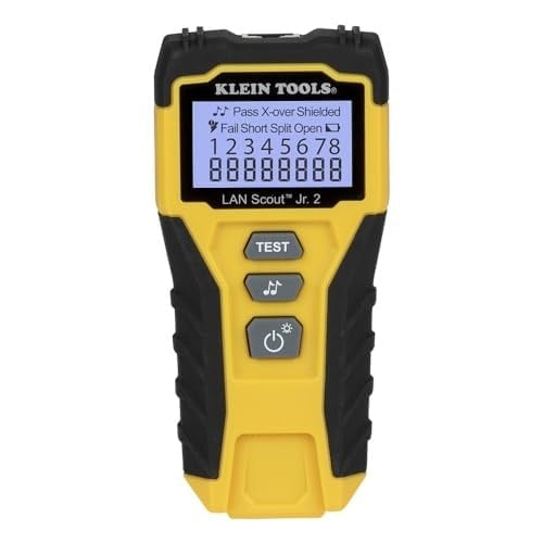 Klein Tools VDV526-200 Kablo Test Cihazı, LAN Scout Jr. 2 Ethernet Kablosu Test Cihazı, CAT 5e, RJ45 Bağlantılı CAT 6/6A Kablolar