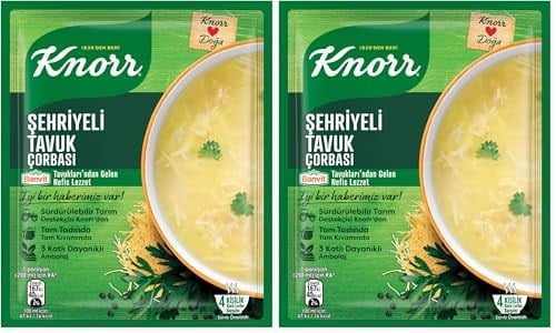 Knorr Hazır Çorba Şehriyeli Tavuk 4 Kişilik, 51 g 2li paket