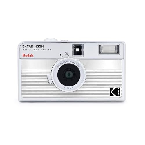 KODAK EKTAR H35N Yarım Çerçeve Film Kamera, 35 mm, Yeniden Kullanılabilir, Odaksız, Ampul Fonksiyonu, Dahili Yıldız Filtresi, Kaplamalı Geliştirilmiş Lens (Film ve AAA Pil Dah - Seçenekler: Paket, Tek