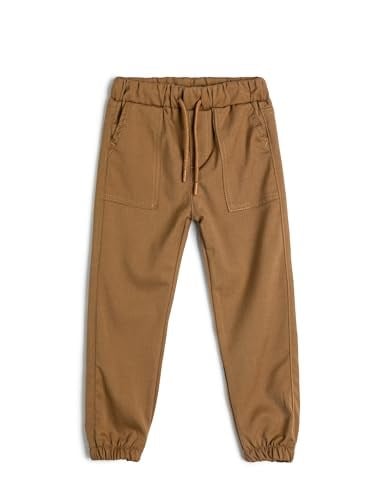 Kot Pantolon Yıpratılmış Detaylı Pamuklu Cepli Beli Bağlamalı