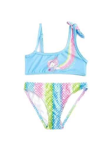 Koton Bikini Takımı Deniz Kızı Baskılı Tek Omuz İnce Askı Detaylı