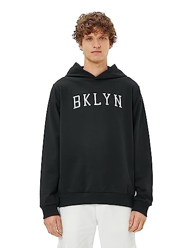 Koton Bisiklet Yaka Uzun Kollu Slogan Baskılı Sweatshirt Sweatshirt Erkek