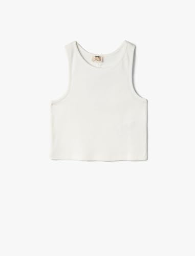 Koton Crop Atlet Kolsuz Bol Dokulu Pamuklu