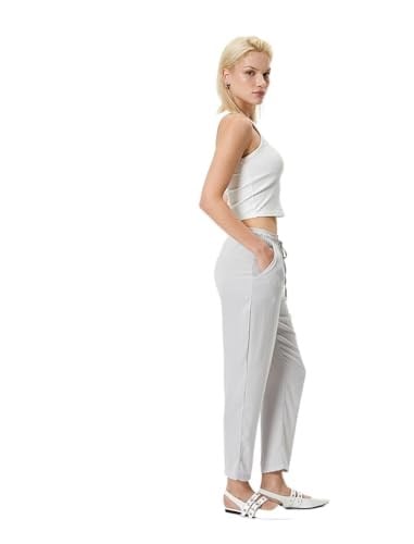 Koton Crop Paça Pantolon Beli Bağlamalı Cepli
