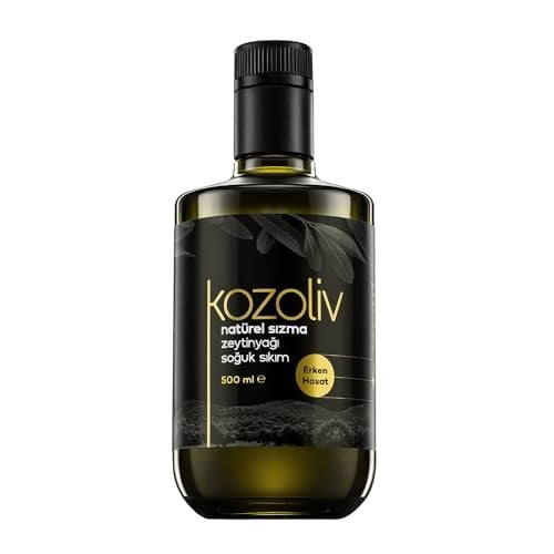 Kozoliv 2025-26 Yeni Sezon Erken Hasat Soğuk Sıkım Zeytinyağı 500 ML Cam Şişe