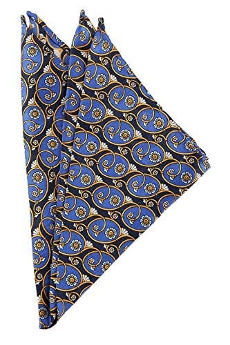Kravatkolik Mavi Motif Baskılı İpek Mendil SPS137