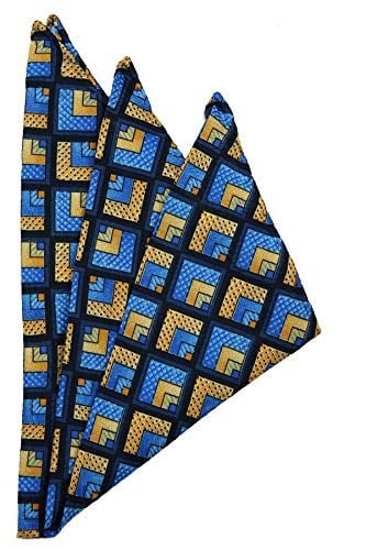Kravatkolik Mavi Motif Baskılı İpek Mendil SPS308