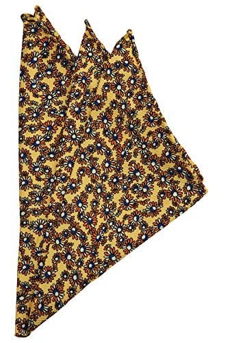 Kravatkolik Sarı Motif Baskılı İpek Mendil SPS431