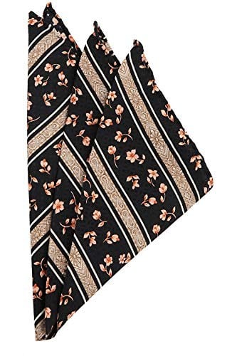 Kravatkolik Siyah Motif Baskılı İpek Mendil SPS141