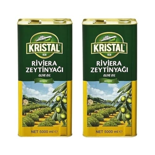 Kristal Riviera Zeytinyağı Teneke, 5L, 2'li Paket
