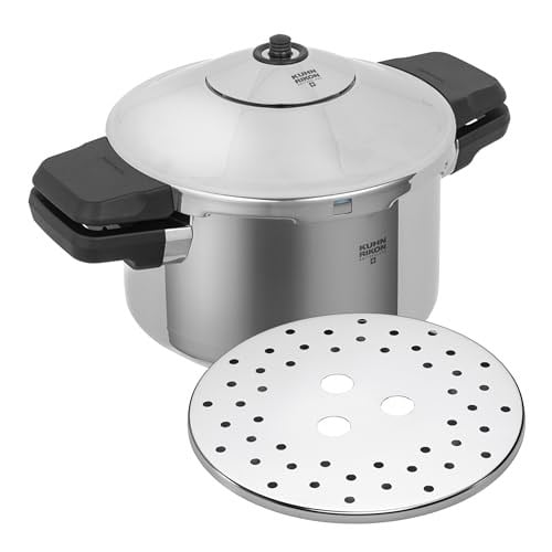 KUHN RIKON 3016 Düdüklü Tencere/Düdüklü Tencere DUROMATIC Inox Yan Sap Modeli, İndüksiyon, Paslanmaz Çelik, Gümüş, 4 Litre/24 cm