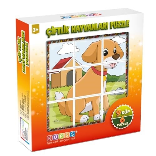 KÜPSS Çiftlik Hayvanları 3D Puzzle - 9 Küp 6 Yapboz