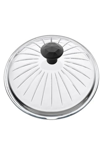 L K Laurel Kitchen Borcam Kapak Isıya Dayanıklı Tava Tencere Ve Sahan Uyumlu Tepelikli Şık Desenli 20 Cm Kapak