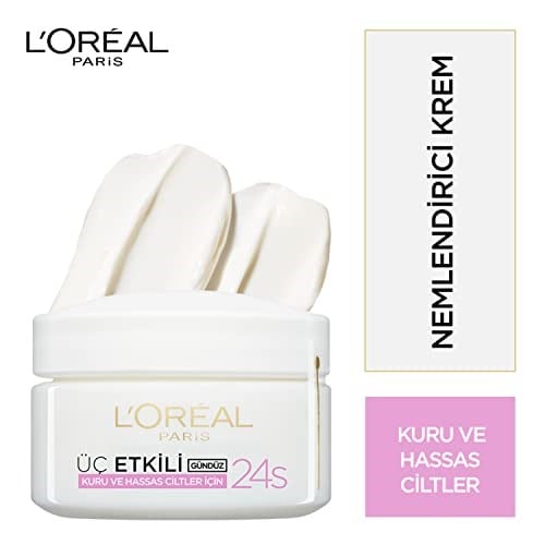 L’Oréal Paris 3 Etkili Günlük Bakım Kremi Hassas Ciltler 50ml, 50 ml