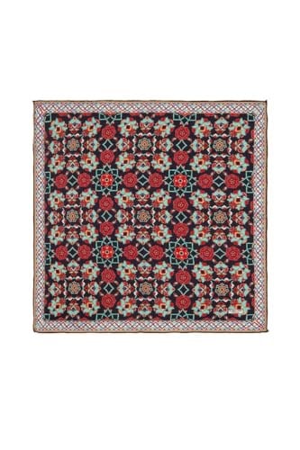Lacivert Gold Motif Desen Mendil