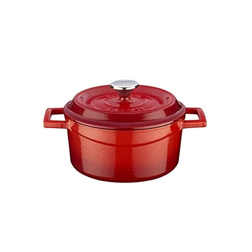 Lava Döküm Yuvarlak Tencere, Trendy, 16cm, Kırmızı