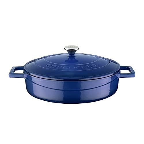 Lava Metal Döküm Çok Amaçlı Yayvan Tencere, Trendy, 24 cm, 2.47 L, Mavi
