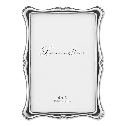 Lawrence Frames 710246 710246 Gümüş Metal Romantik 4x6 Resim Çerçevesi - Seçenekler: 4x4, 4x6, 5x7, 8x10