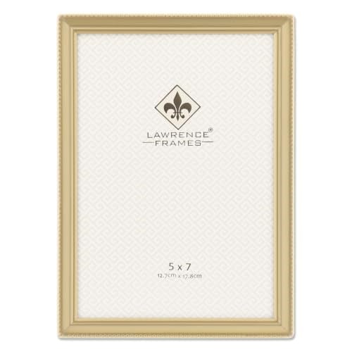 Lawrence Frames antik pirinç 5 x 7 fotoğraf çerçevesi – Boncuk sınır tasarım - Seçenekler: 3.5x5 Double, 4x5, 4 x 6 Dual, 4x6, 5 x 7 Dual, 5x7