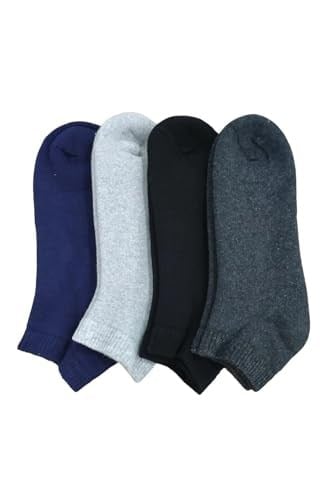 Leement socks Dikişsiz Kışlık Kalın Havlu Patik Çorap 4 Çift Pamuklu Asorti 37-43 37-43