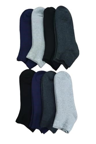 Leement socks Dikişsiz Kışlık Kalın Havlu Patik Çorap 8 Çift Pamuklu Asorti 37-43