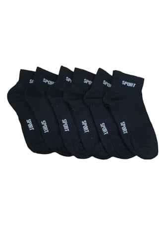 Leement socks Erkek 6 Çift Yarım Konç Spor Çorap Ekonomik beyaz -1