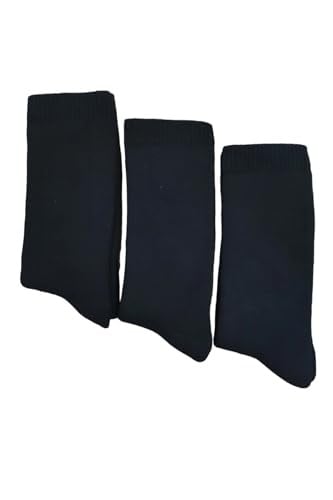 Leement socks Erkek Kışlık Termal Çorap Içi Havlu Premium Seri 3 Çift Siyah -1