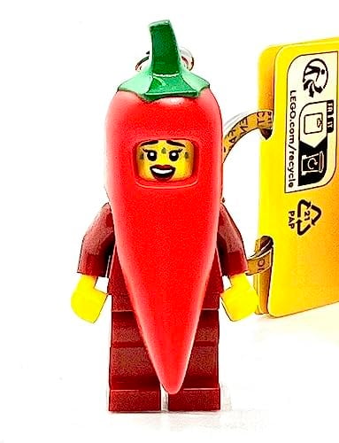 LEGO Anahtarlık - Acı biber kızı - Mini figür 854234 Anahtarlık Chili Pepper Girl ile, Kırmızı, 9 cm