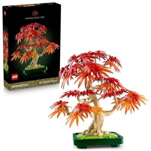 LEGO Botanicals Japon Kırmızı Akçaağaç Bonsai Ağacı 10348 - Kırmızı ve Kehribar Sarısı Yapraklara Sahip Yapay Bitki İçeren Sevgililer Günü'ne Özel Model Yapım Seti (474 Parça)