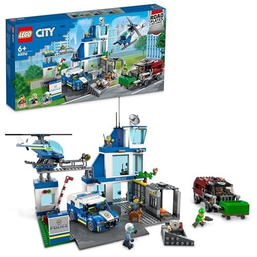 LEGO City Polis Merkezi 60316-6 Yaş ve Üzeri Çocuklar için Oyuncak Yapım Seti (668 Parça)