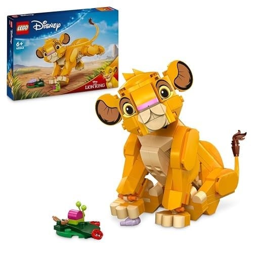 LEGO ǀ Disney Yavru Aslan Kral Simba 43243 – 6 Yaş ve Üzeri Çocuklar İçin İnşa Edilebilen Yaratıcı Oyuncak Yapım Seti (222 Parça)