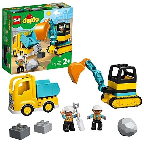 LEGO DUPLO İnşaat Kamyon ve Paletli Kazıcı 10931-2 Yaş ve Üzeri Çocuklar için Kazıcı ve Damperli Kamyon İçeren Eğitici Yapım Seti (20 Parça)