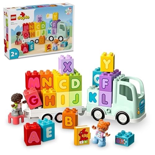 LEGO DUPLO Kasabası Alfabe Kamyonu Oyuncağı 10421 | 2 Yaş ve Üzeri Çocuklar için Yaratıcı Aksesuarlar İçeren Eğitici Oyuncak Yapım Seti, Doğum Günü Hediyesi Fikri (36 Parça)