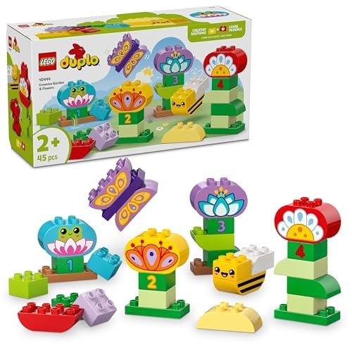 LEGO DUPLO Town Yaratıcı Bahçe ve Çiçekler 10444 | 2 Yaş ve Üzeri Okul Öncesi Çocuklar için 4 Hayvan Karakter İçeren Eğitici ve Yaratıcı Oyuncak Yapım Seti (45 Parça)