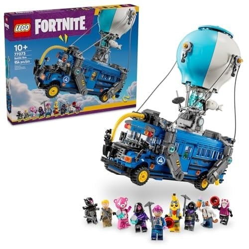 LEGO Fortnite Savaş Otobüsü 77073 – 10 Yaş ve Üzeri Çocuklar için Doğum Günü Hediyesi Fikri, Minnoş Takım Lideri, Drift, Tehlikedi Minifigürleri İçeren Yaratıcı Oyuncak Yapım Seti (954 Parça)