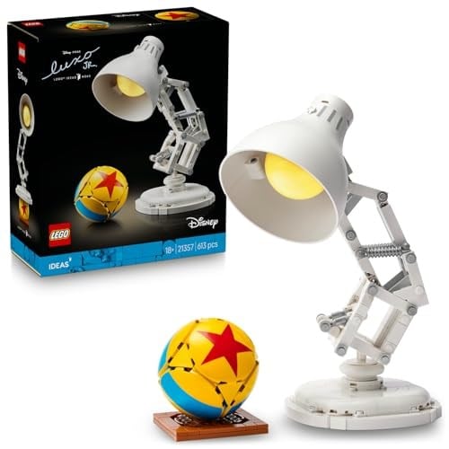 LEGO Ideas | Disney Pixar Luxo Jr. 21357 - Disney Hayranı Yetişkinler için Koleksiyonluk Sergileme Modeli Yapım Seti, Özel Gün Hediye Fikri (613 Parça)