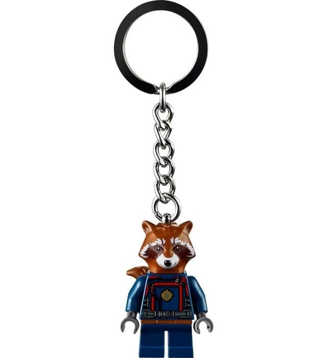 LEGO Marvel Süper Kahramanlar Roket Rakun Minifigür Anahtarlık 854296, Kahverengi, Small, Kahverengi, S