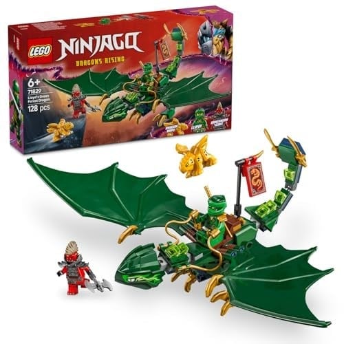LEGO NINJAGO Lloyd’un Yeşil Orman Ejderhası 71829-6 Yaş ve Üzeri Çocuklar için 2 Minifigürlü Yaratıcı Oyuncak Yapım Seti, Doğum Günü Hediyesi (128 Parça)