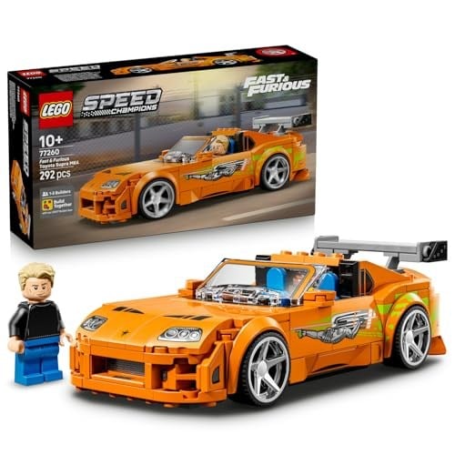 LEGO Speed Champions Hızlı ve Öfkeli Toyota Supra MK4 77260 | 10 Yaş ve Üzeri Çocuklar için Troy Lee'nin Nuclear Gladiator Grafiğini İçeren Oyuncak Yapım Seti, Hediye Fikri (292 Parça)