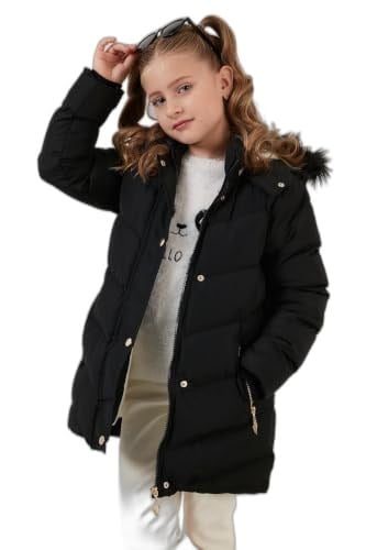 Lela Peluş Astarlı Yakası Suni Kürklü Çıkarılabilir Kapüşonlu Kışlık Mont Kız Çocuk MONT 5761908 - Seçenekler: 5 Yıl, 6 Yıl, 7 Yıl, 11 Yıl, 12 Yıl