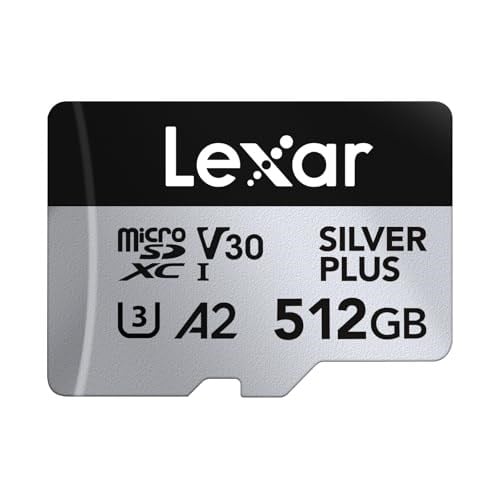 Lexar 512GB Silver Plus 205mb 4K V30 UHSI Micro SD Hafıza Kartı