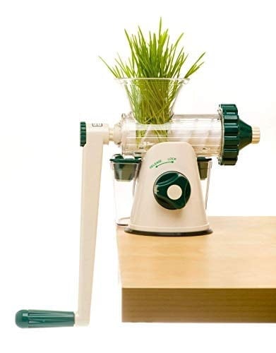 Lexen – Manuel katı meyve sıkacağı – sağlıklı içerik Juicer 1.56 kg Healthy Juicer Blanc