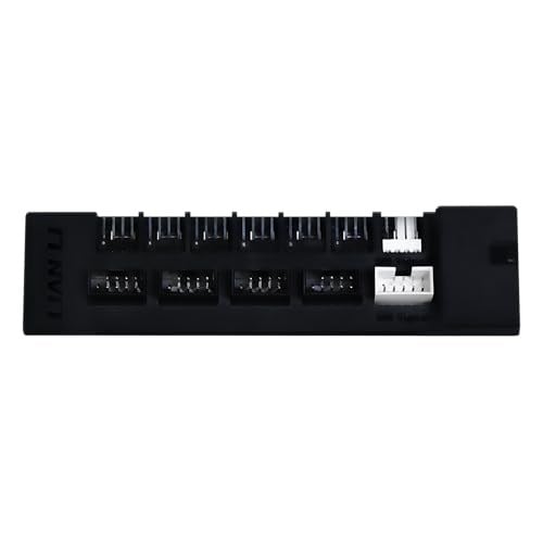 Lian Li Evrensel USB ve PWM Fan Hub, 4 USB Başlıklı Fan Kontrol Cihazı - 6 Fan Bağlantı Noktası - Manyetik Montaj - 5V/4PIN - PSU/Anakart Evrensel Kılıf Uyumluluğu - Beyaz (EG-HUB01B)