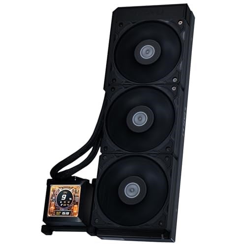 Lian Li Hydroshift 360 AIO- Önceden kurulmuş 3 x 28 MM fan - Yana monte soğutucu yolu - 2,8 inç LCD Ekran - 480 × 480 Çözünürlük - Yakalanan ekran görüntüleri veya kaydedilmiş videolar -Siyah