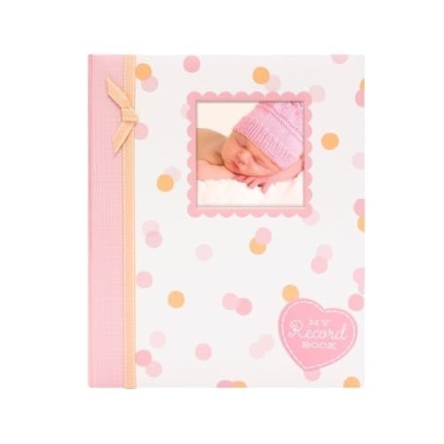 Lil Peach İlk 5 Yıl Bebek Hafıza Kitabı, Kız Bebek Hatıra Defteri, Kilometre Taşı ve Fotoğraf Günlüğü, Pembe ve Şeftali Konfeti Polka Noktaları
