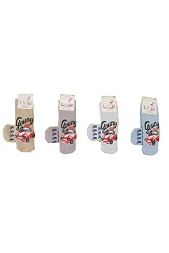 Lilyy Baby & Kids Socks Lilyy Baby & Kids Socks 12 Adet Taban Kaydırmaz Havlu Soket Çorap Çok Renkli 5-6 Yaş