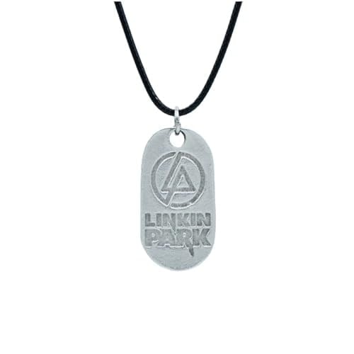 Linkin Park Deri ip Kolye - Gümüş Kaplama - Kadın Erkek Kolye - No:1026