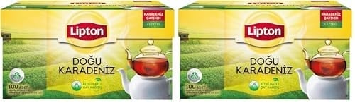 Lipton Doğu Karadeniz Demlik Süzen Poşet Bergamot Aromalı Siyah Çay 100'lü Paket (2 paketi)