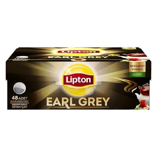 Lipton Earl Grey Bergamot Aromalı Demlik Poşet Çay 48'li Paket